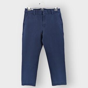 Gap Womens 10 Petite Navy Blue Slim Ankle High Rise Stretch Chino Pants RN54023